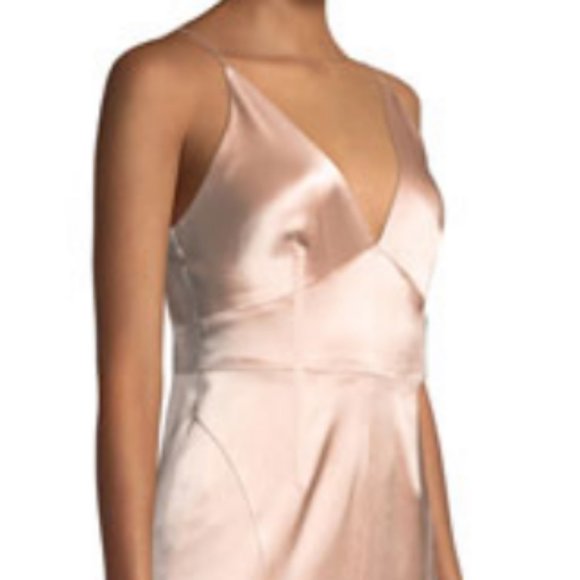JILL STUART Satin V-Neck Sleeveless Corset Gown - Picture 9 of 14